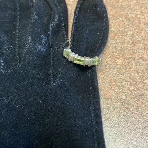 Genuine Peridot & 925 Pinky Ring
